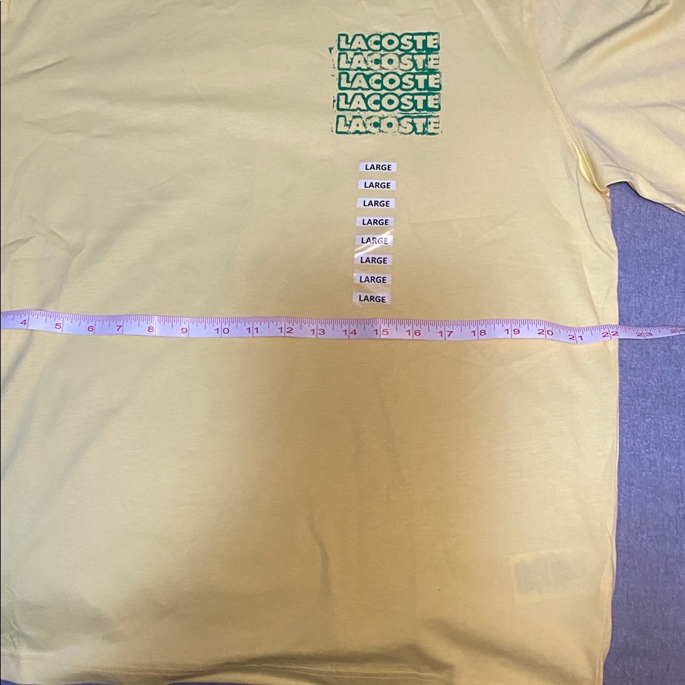 Lacoste Lemon Tee with Logo Print - Picture 11 of 12